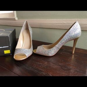 Enzo Angiolini Gold/Silver sequined pumps